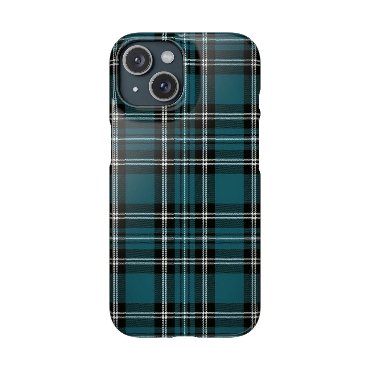 Teal Plaid Snap Case — Stylish Tartan Phone Cover