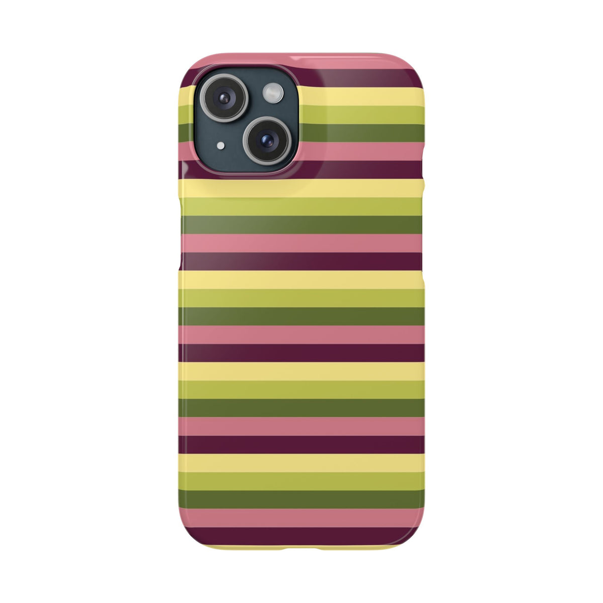 Retro Striped Snap Case