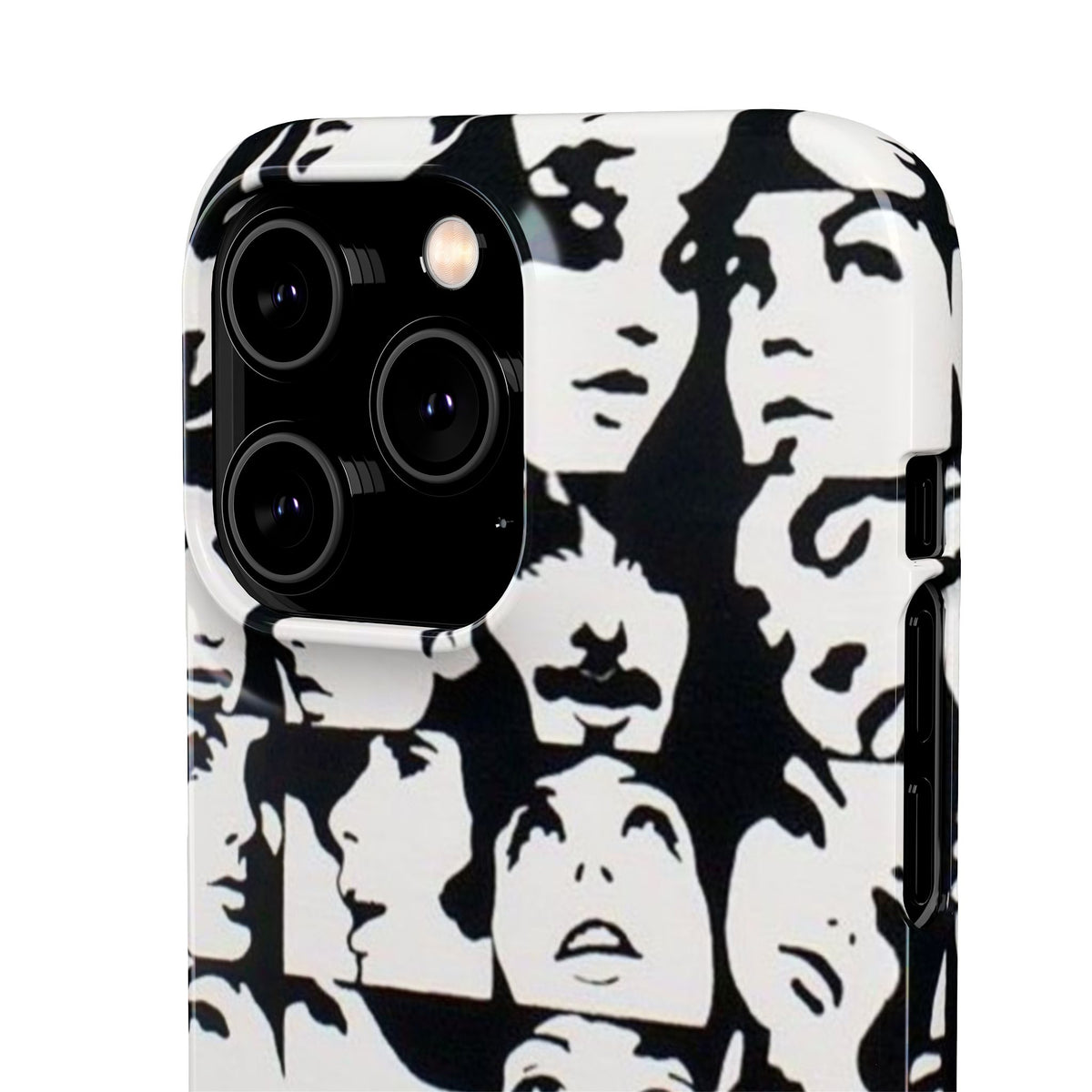 Black and White Face Collage Snap Case