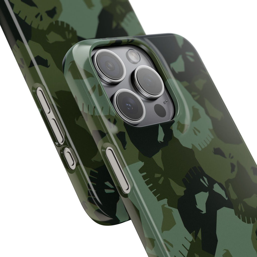 Skull Camo Snap Case — Green Military Skull Phone Case