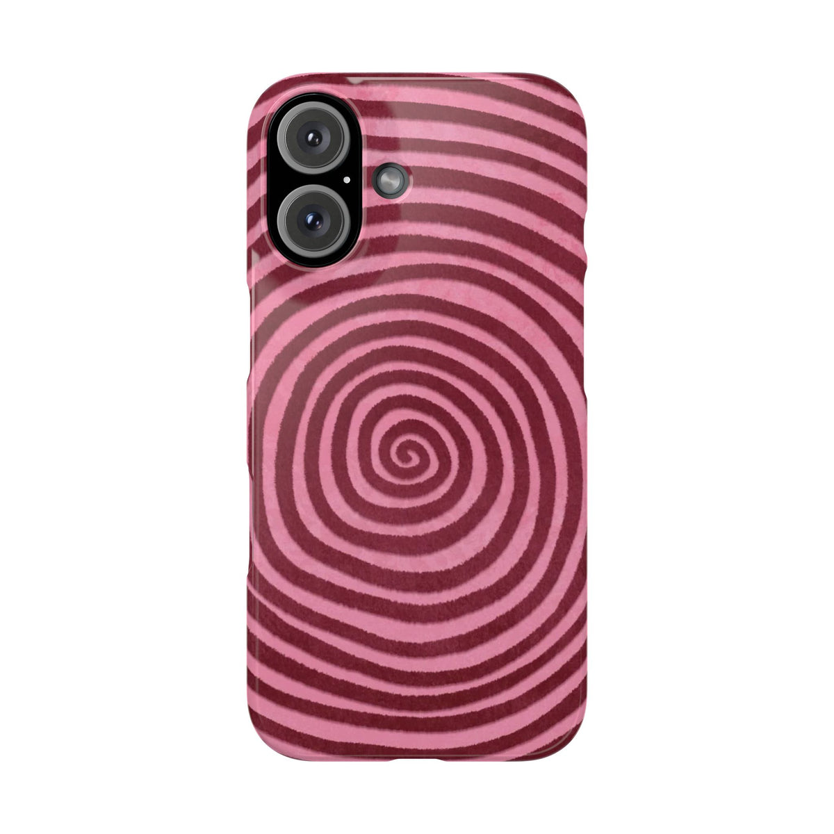 Pink Hypnotic Spiral Snap Phone Case