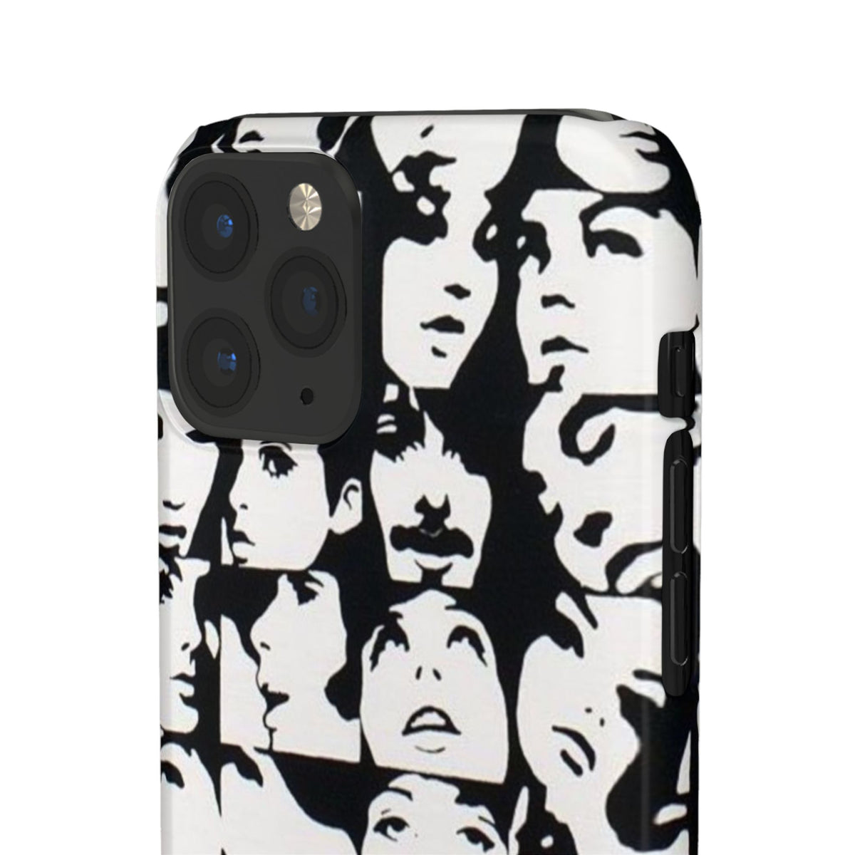 Black and White Face Collage Snap Case